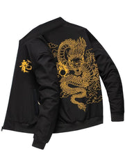 Men's Vintage Zip Up Jacket With Print