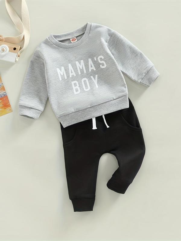 Baby Boys MAMA'S BOY Sweatshirt Trousers Set