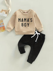 Baby Boys MAMA'S BOY Sweatshirt Trousers Set