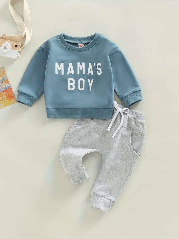Baby Boys MAMA'S BOY Sweatshirt Trousers Set