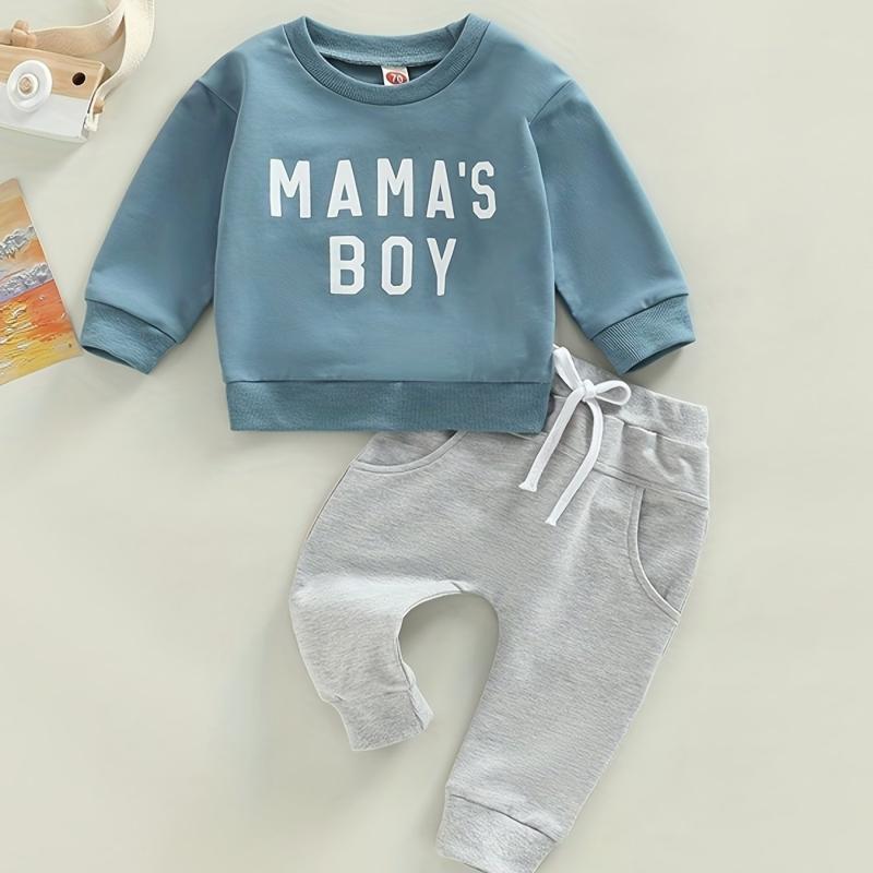 Baby Boys MAMA'S BOY Sweatshirt Trousers Set