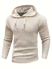 Men's Casual Hooded Pullover Sweater with Drawstring
