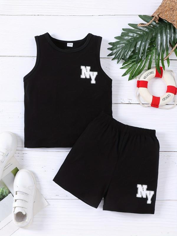 Boys Casual Tank Top & Shorts Set for Summer