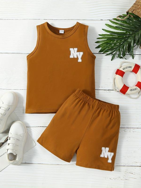 Boys Casual Tank Top & Shorts Set for Summer