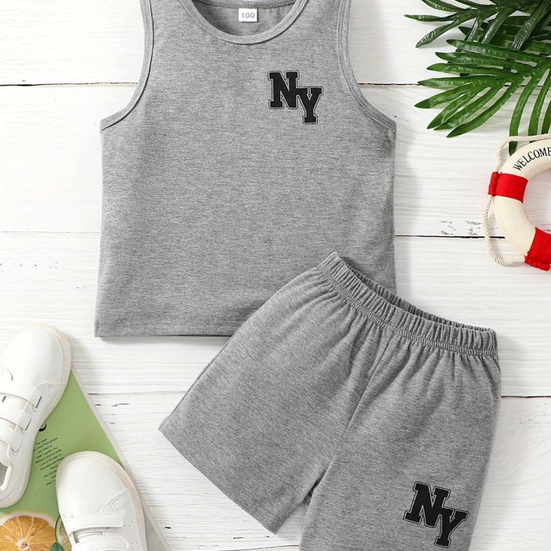 Boys Casual Tank Top & Shorts Set for Summer