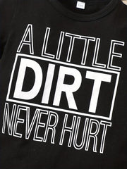 Boys Dirt Never Hurt T-shirt & Camo Shorts Set