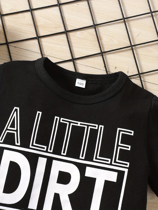 Boys Dirt Never Hurt T-shirt & Camo Shorts Set