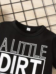 Boys Dirt Never Hurt T-shirt & Camo Shorts Set