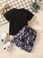Boys Dirt Never Hurt T-shirt & Camo Shorts Set