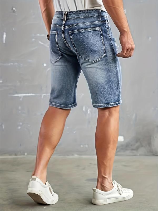 Men's Distressed Denim Shorts for Summer