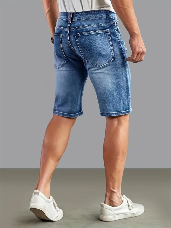 Men's Distressed Denim Shorts for Summer
