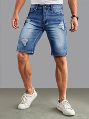 Men's Distressed Denim Shorts for Summer