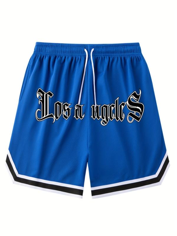 Men's Chicago Print Casual Drawstring Shorts
