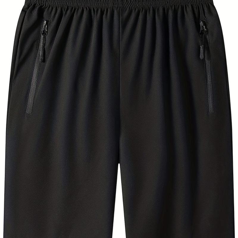 Men's Quick Dry Comfy Shorts with Zipper Pockets for Summer Gym