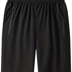 Men's Quick Dry Comfy Shorts with Zipper Pockets for Summer Gym