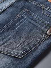 Men's Distressed Denim Shorts Street Style Summer Stretch
