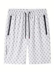 Men's Quick Dry Breathable Shorts, Elastic Waist, Side Pockets