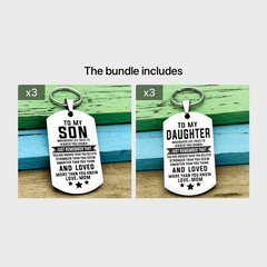 Inspirational Keychain Gift For Daughter Son From Mom Dad