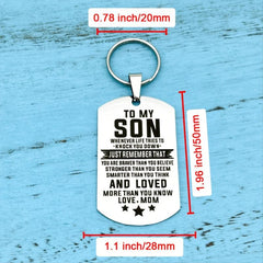 Inspirational Keychain Gift For Daughter Son From Mom Dad