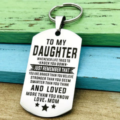 Inspirational Keychain Gift For Daughter Son From Mom Dad