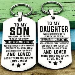 Inspirational Keychain Gift For Daughter Son From Mom Dad