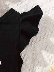Girls Off Shoulder Top & Pleated Skirt Set For Kids