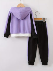 Girls Unicorn Hoodie & Sweatpants Set Casual Kids Clothes