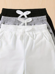 3pcs Boys Comfortable Casual Shorts for Summer Kids Clothes