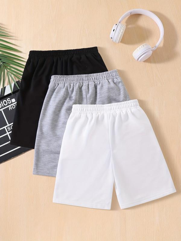 3pcs Boys Comfortable Casual Shorts for Summer Kids Clothes