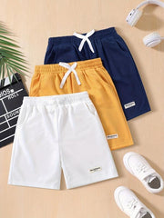 3pcs Boys Comfortable Casual Shorts for Summer Kids Clothes
