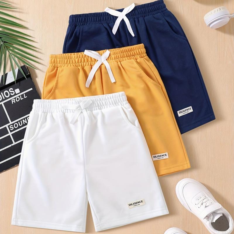 3pcs Boys Comfortable Casual Shorts for Summer Kids Clothes