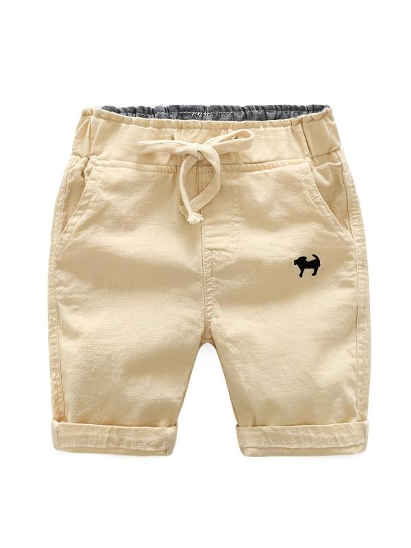 Boys Animal Cotton Shorts Drawstring Waist Summer Kids Clothes