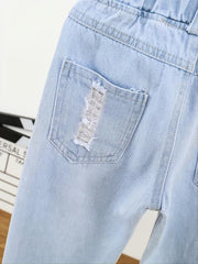 Baby Girls' Distressed Jeans Light