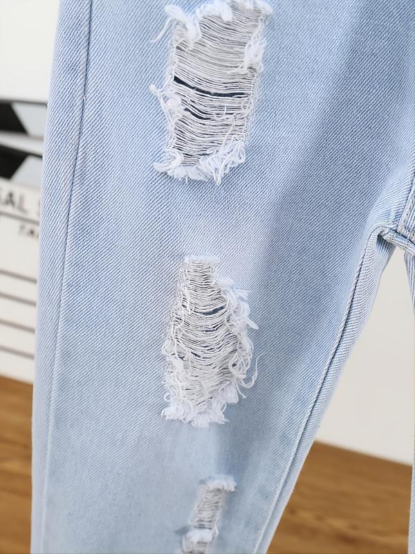 Baby Girls' Distressed Jeans Light