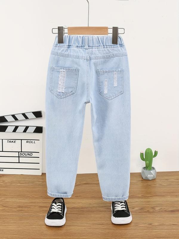 Baby Girls' Distressed Jeans Light