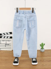 Baby Girls' Distressed Jeans Light