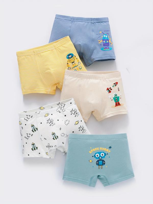 Toddler Boys Boxer Briefs Cotton Kids Underwear Pack Of 5