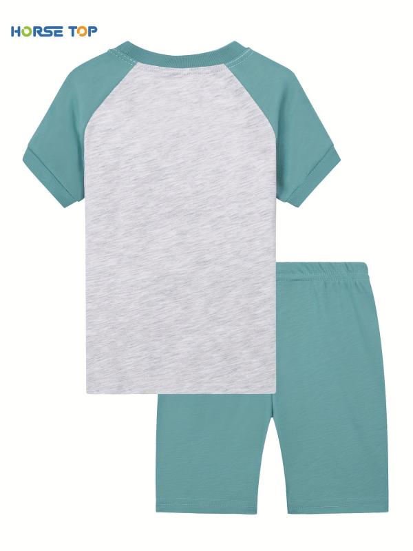 Boys Car Graphic Top & Shorts Pajama Set