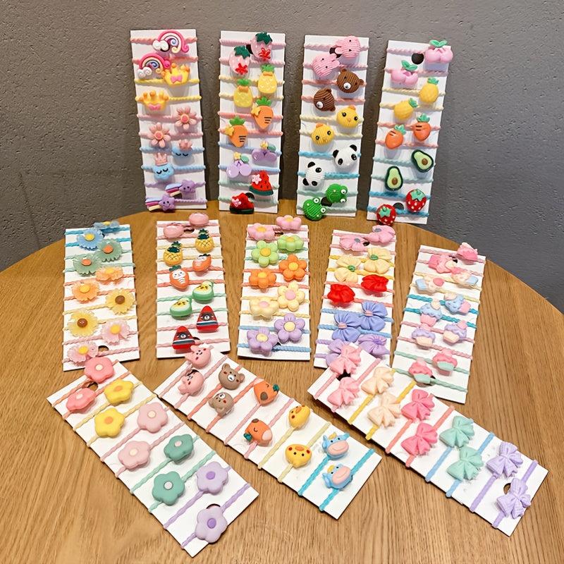 80pcs Baby Girls Cartoon Hair Bands Various Styles