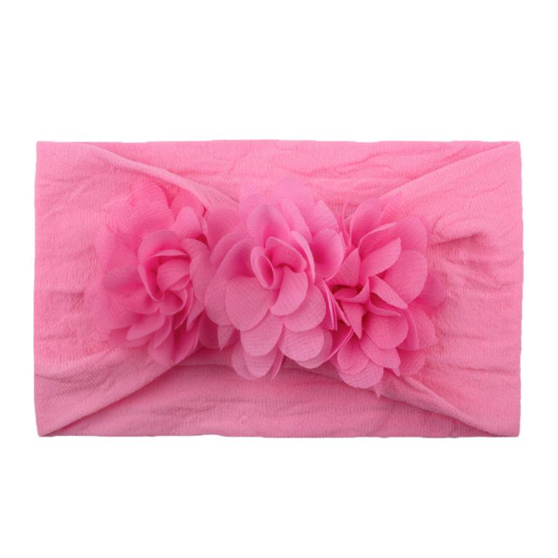 Baby Girls Nylon Three Flower Headband Hair Accessories