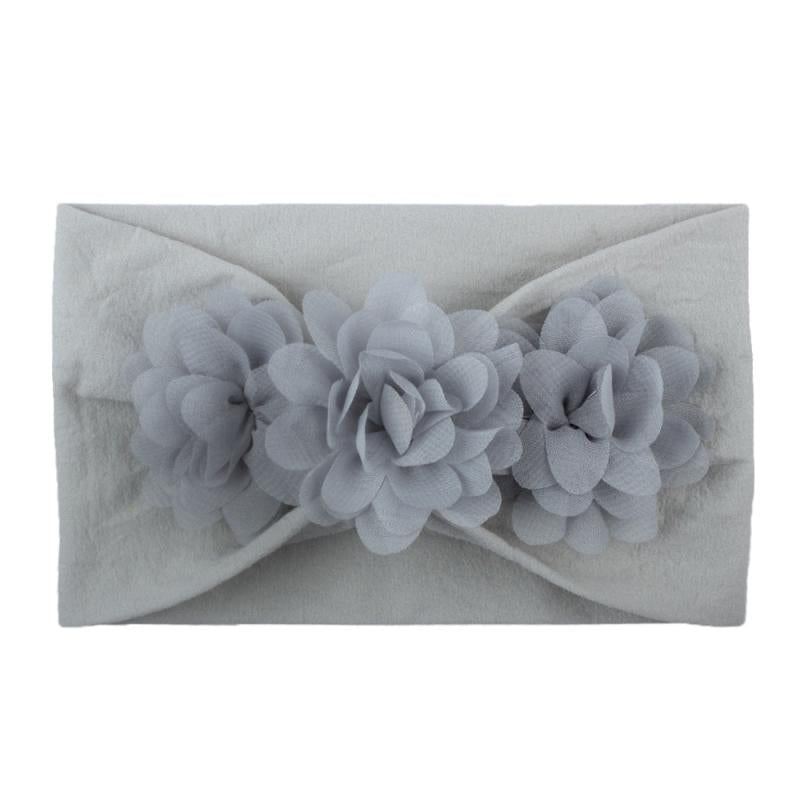 Baby Girls Nylon Three Flower Headband Hair Accessories