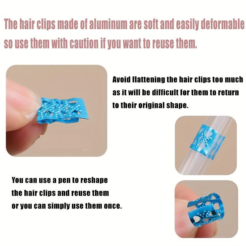 50pcs Dreadlocks Beads Hair Braid Rings Clips Metal Cuffs Hair Jewelry