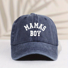 Casual Vintage MAMA'S BOY Washed Distressed Cap Sun Protection