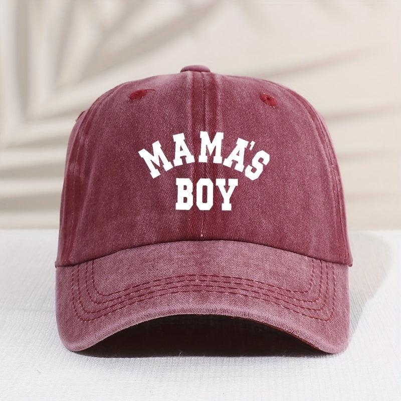 Casual Vintage MAMA'S BOY Washed Distressed Cap Sun Protection