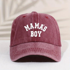 Casual Vintage MAMA'S BOY Washed Distressed Cap Sun Protection