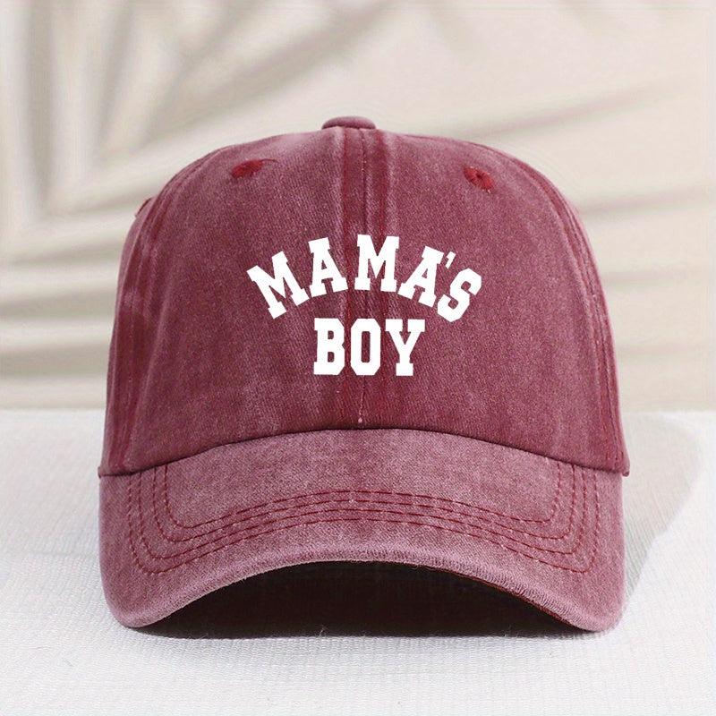 Casual Vintage MAMA'S BOY Washed Distressed Cap Sun Protection