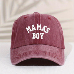 Casual Vintage MAMA'S BOY Washed Distressed Cap Sun Protection