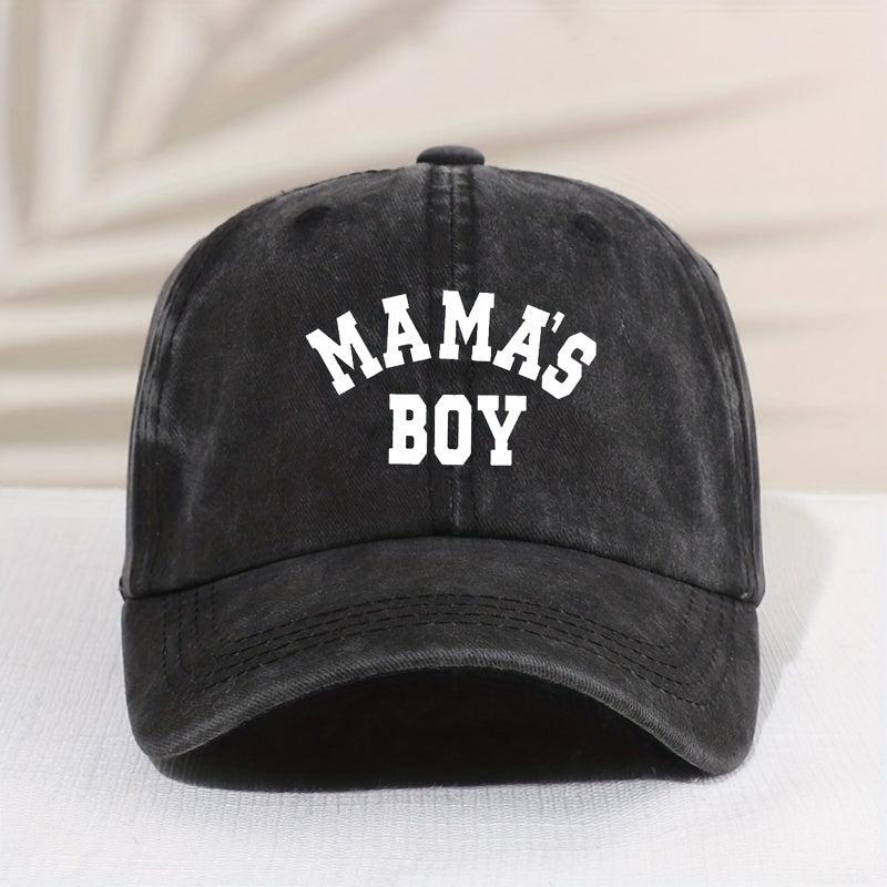 Casual Vintage MAMA'S BOY Washed Distressed Cap Sun Protection