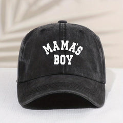 Casual Vintage MAMA'S BOY Washed Distressed Cap Sun Protection