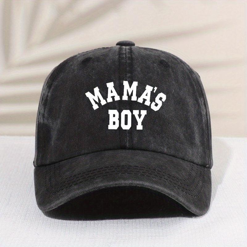 Casual Vintage MAMA'S BOY Washed Distressed Cap Sun Protection